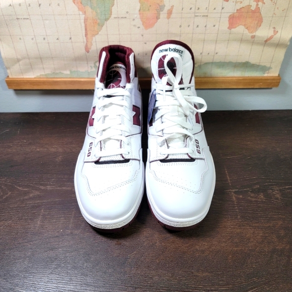 BRAND NEW New Balance 650 White Burgundy Raincloud Men's Size 11.0 - Picture 2 of 7